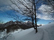 Invernale sui dirimpettai Monti Ocone e Tesoro dalla Forcella Alta al Pertus il 26 febbraio 2015  - FOTOGALLERY